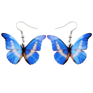 Morpho Helena Butterfly Acrylic Earrings