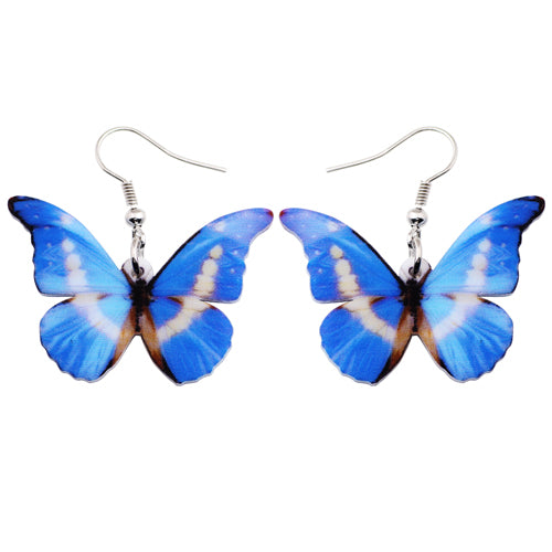 Morpho Helena Butterfly Acrylic Earrings