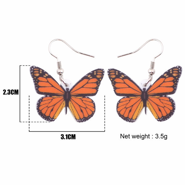 Monarch Butterfly Acrylic Earrings - Special Offer!!