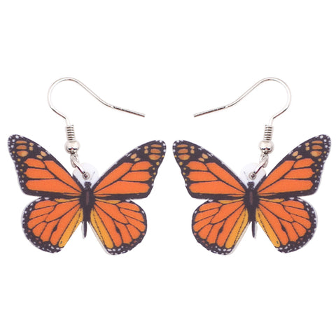 Monarch Butterfly Acrylic Earrings
