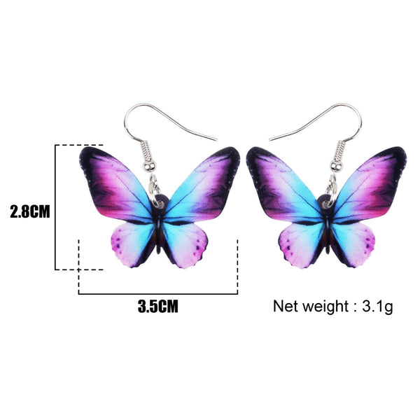 Birdwing Butterfly Acrylic Earrings